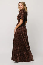 Veronica Velvet Maxi Dress | Espresso
