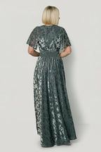 Veronica Velvet Maxi Dress | Slate Blue