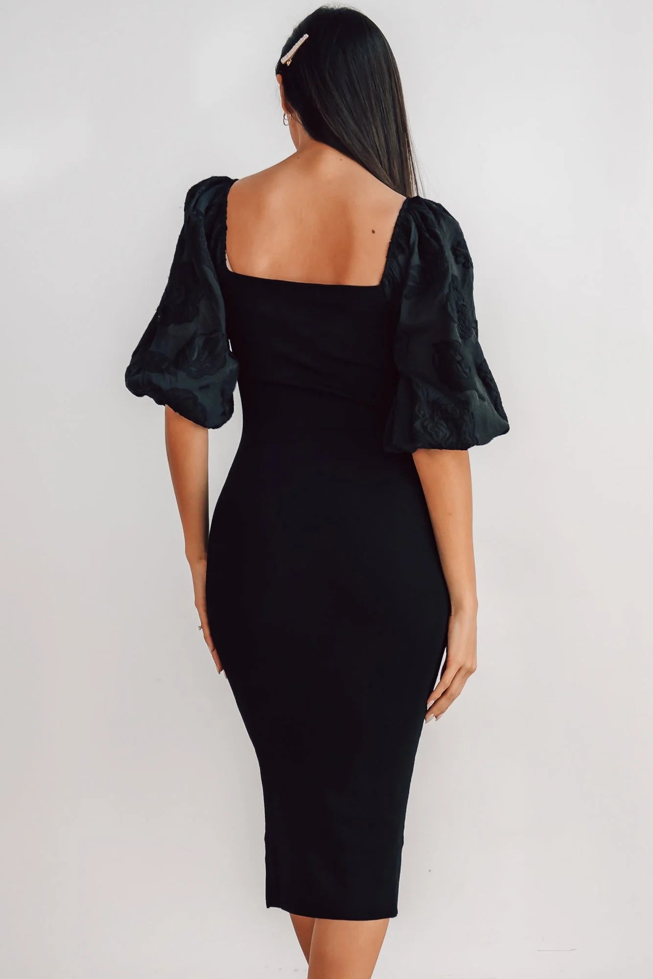Weyland Bodycon Midi Dress | Black