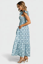 Zoey Smocked Maxi Dress | Blue Print